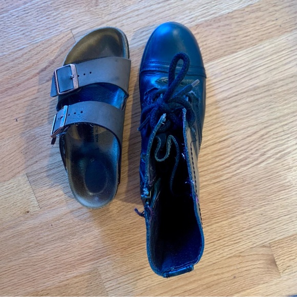 Black leather combat boots - Picture 9 of 9